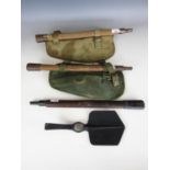 Three Second World War British army entrenching tools