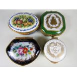 Four various Limoges, Crummles and other trinket boxes