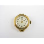 A lady's Record 18ct gold wristlet watch