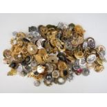 A large quantity of vintage scarf clips