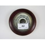 A Victorian mahogany wheel barometer of diminutive form