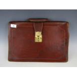 A vintage leather briefcase