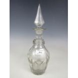 A Victorian cut glass decanter