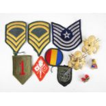 A small quantity of US military insignia