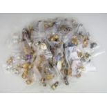 A large quantity of vintage jewellery clip on earrings