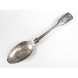 A silver spoon with rifle club terminal