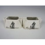 A pair of Carlton Ware The Abbot's Choice pub ashtrays