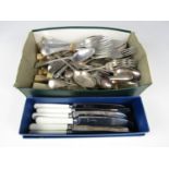 A quantity of antique electroplate cutlery