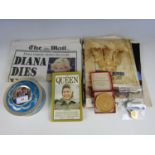 Vintage Royal commemorative ephemera, including a Prince Charles and Princess Diana Wedding Gifts