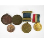 A 1902 Westmorland Voluntary Schools attendance medal, other similar Cumbrian medals and