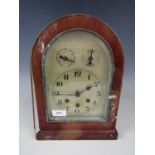 A late 19th Century German mahogany bracket-type clock (a/f)