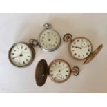 A Waltham rolled gold pocket watch together with one other rolled gold pocket watch etc.