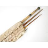 A 15' Greenheart spliced salmon fly rod produced by Playfair & Co, Aberdeen