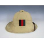 A 1942 British Army Wolseley pattern tropical helmet