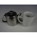 A large quantity of stainless steel small tea and coffee pots together with a large quantity of