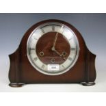 A 1950's Smiths oak cased mantel clock