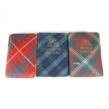 Three early 20th Century miniature Scottish volumes bound in tartan fabric, including Burns'