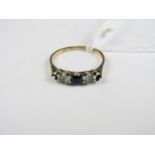 A 9ct gold, platinum and spinel ring (a/f)