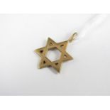 A 9ct star of David pendant