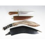 A kukri and one other South Asian knife