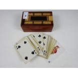 A vintage cribbage set