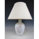 A large ceramic lamp