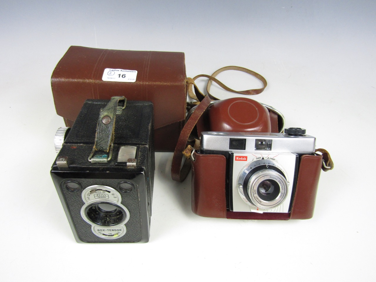 A cased Zeiss Ikon Bot Tenger camera together with a cased Kodak Colorsnap 35 camera model 2