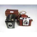 A cased Zeiss Ikon Bot Tenger camera together with a cased Kodak Colorsnap 35 camera model 2