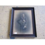 A large period framed photographic portrait of a Victorian Coldstream Guards officer