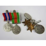 Six Second World War campaign medals