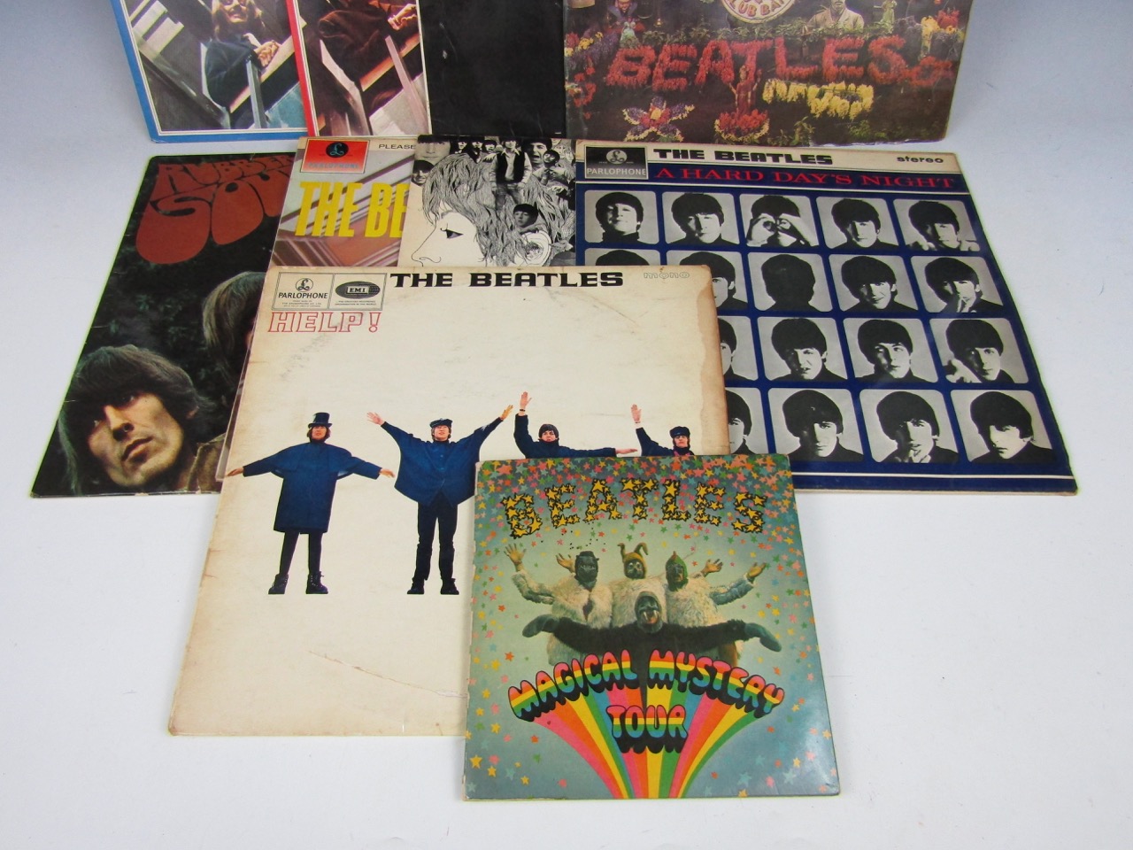 A collection of vintage The Beatles Parlophone records / LP's, including Help! PMC 1255, A Hard - Image 3 of 3