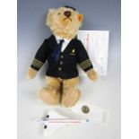 A Steiff Concorde Bear, serial number 0163, with model of Concorde, box and certificate of