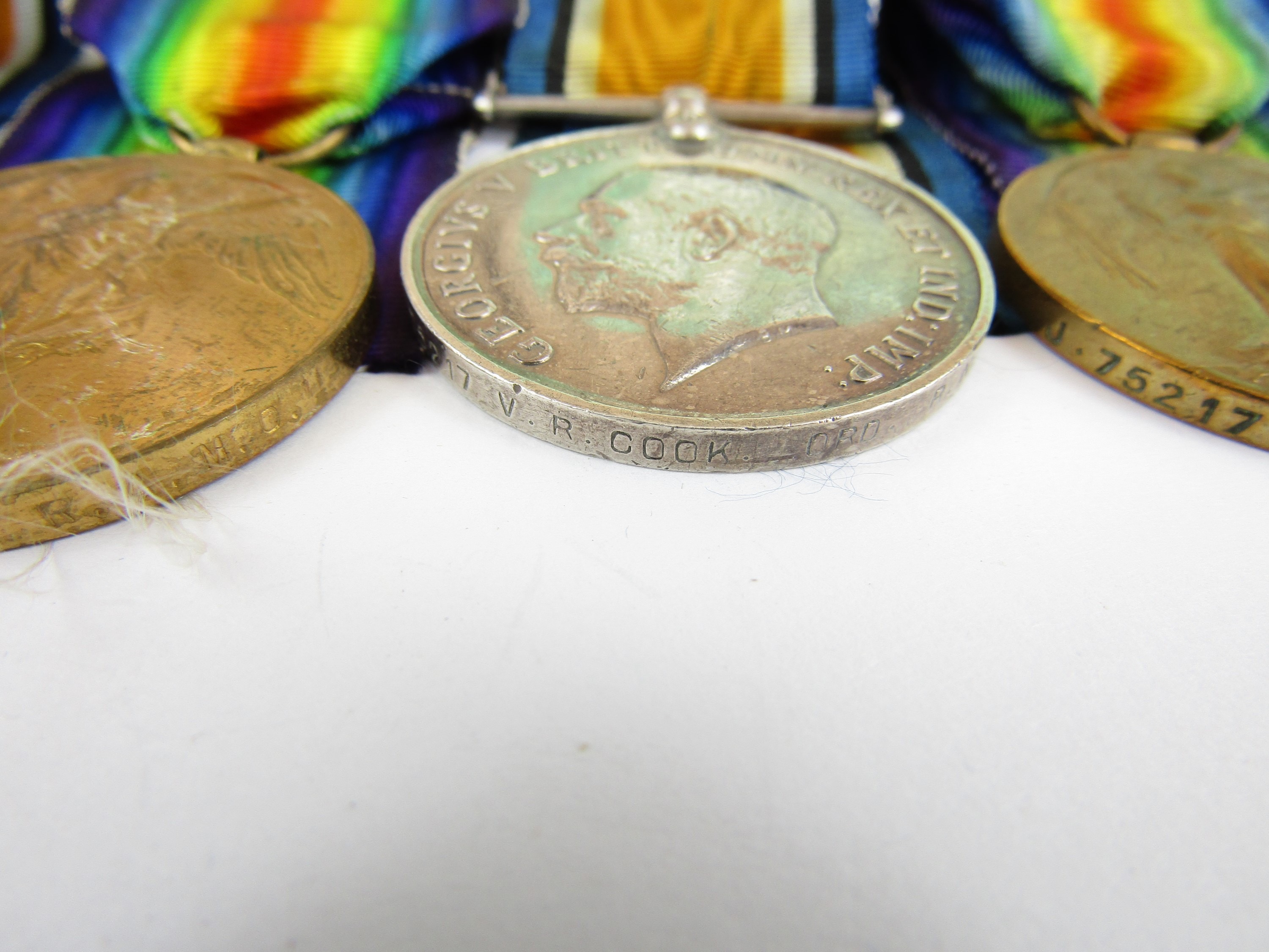 British War and Victory Medal pairs respectively to J75217 V R Cook, RN and 110723 A Cpl W - Image 2 of 2