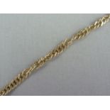 A 9ct gold curb link neck chain, 7g