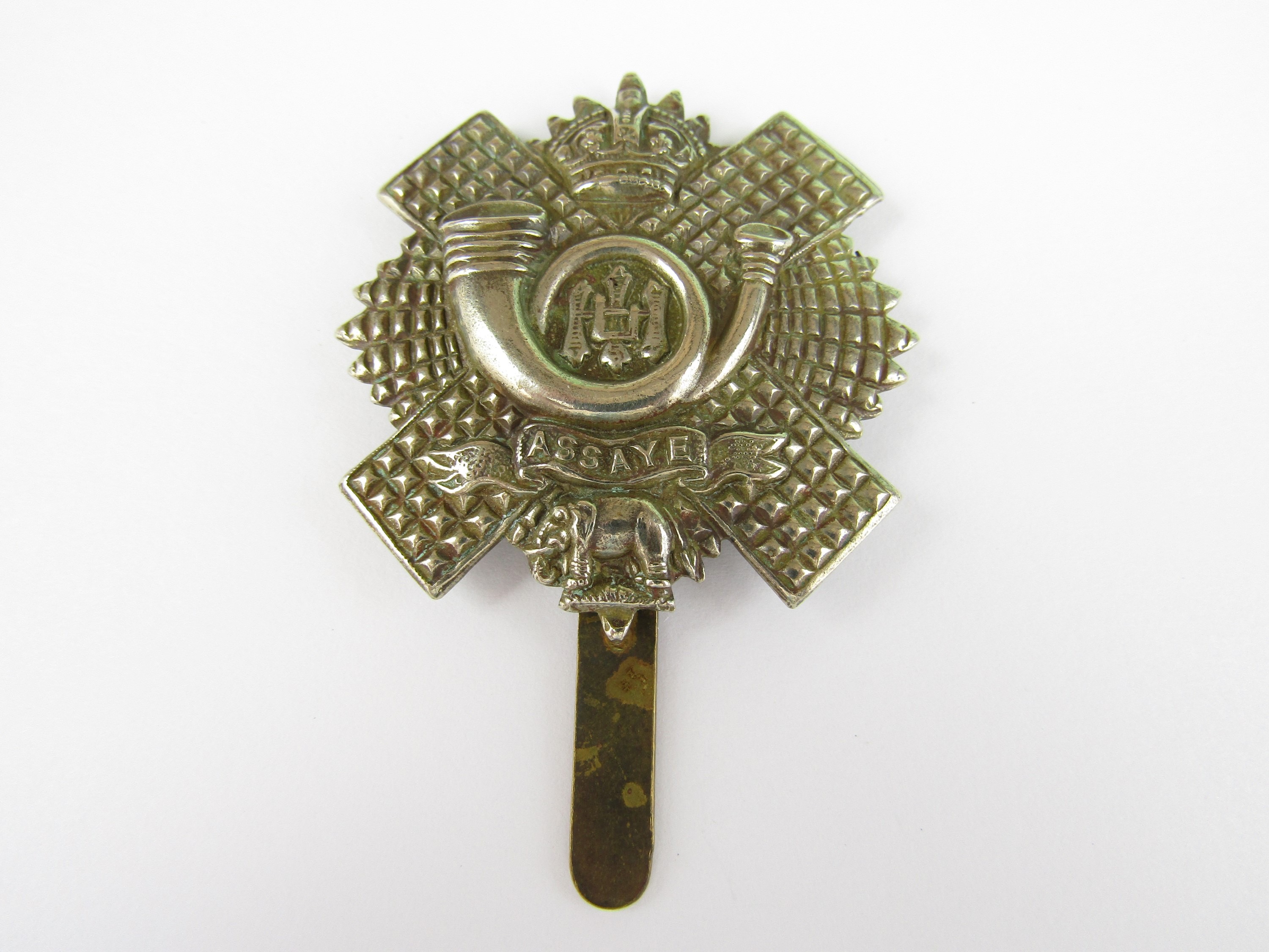 An HLI other rank's pagri badge bearing Gaunt London plaque