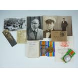 A First and Second World War medal group comprising British War and Victory Medals to M 10885 R A