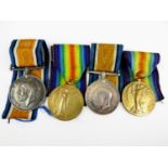 British War and Victory Medal pairs respectively to J75217 V R Cook, RN and 110723 A Cpl W