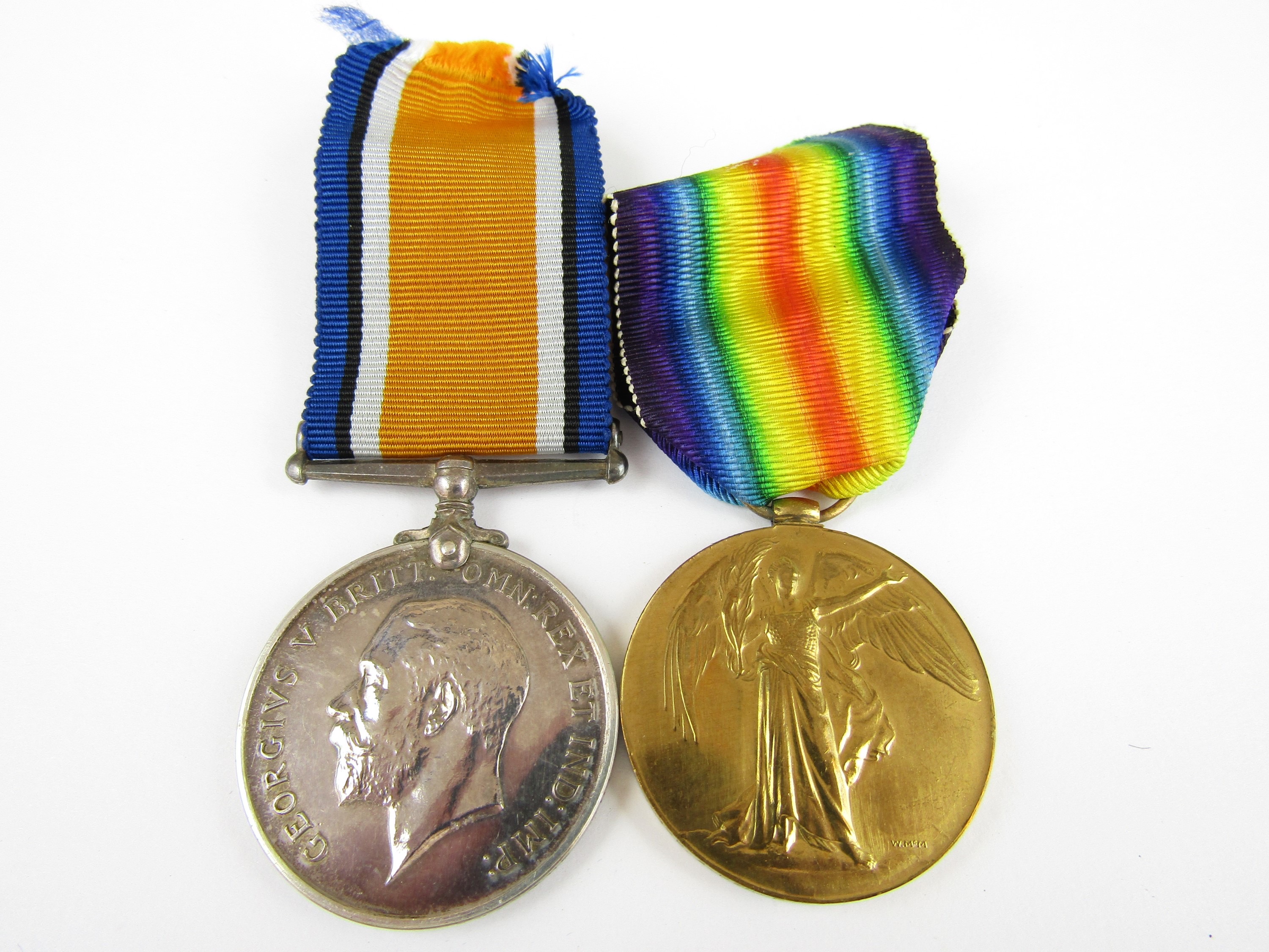 A British War and Victory Medal pair to 18428 A Cpl P W Swallow, The Queen's Regiment