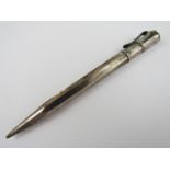 A George VI silver Sampson Mordan & Co propelling pencil, London, 1937, 26.6g