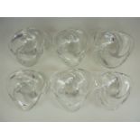 A set of six St Louis crystal bowls, 14 cm