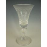A Queen Elizabeth II Royal commemorative coronation goblet for Thomas Goode & Co, the bell shaped
