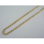 A 9 ct gold rope link neck chain, 41 cm, 3.75 g