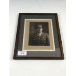 A framed photographic portrait of an officer of the Lothians and Borders Horse, 22 x 28 cm in frame