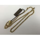 A 9ct gold faceted curb link neck chain, 6.5 g