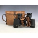 A pair of 1940's Japanese leather cased Orient 6x20 binoculars