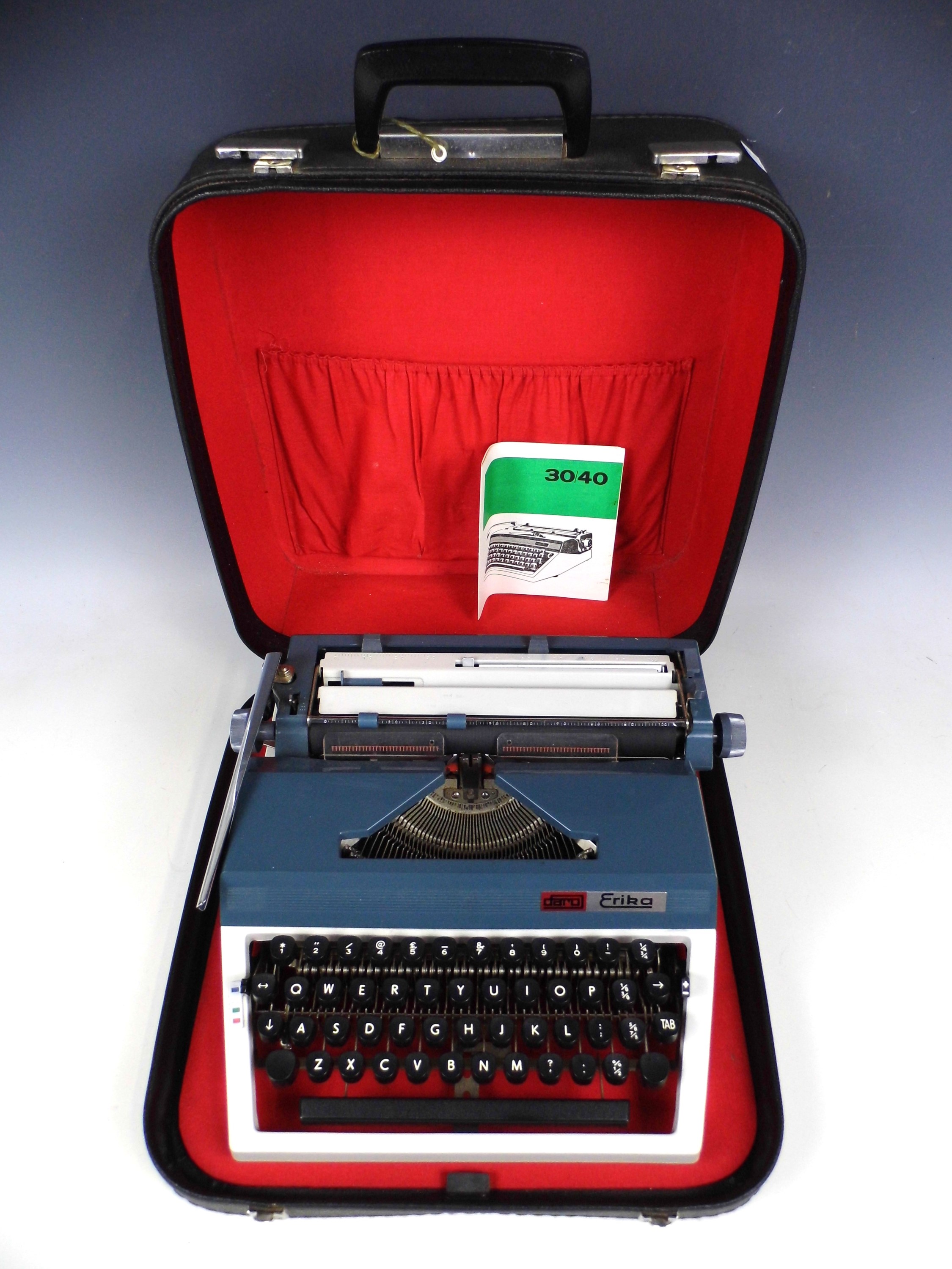 A vintage Daro Erika portable typewriter