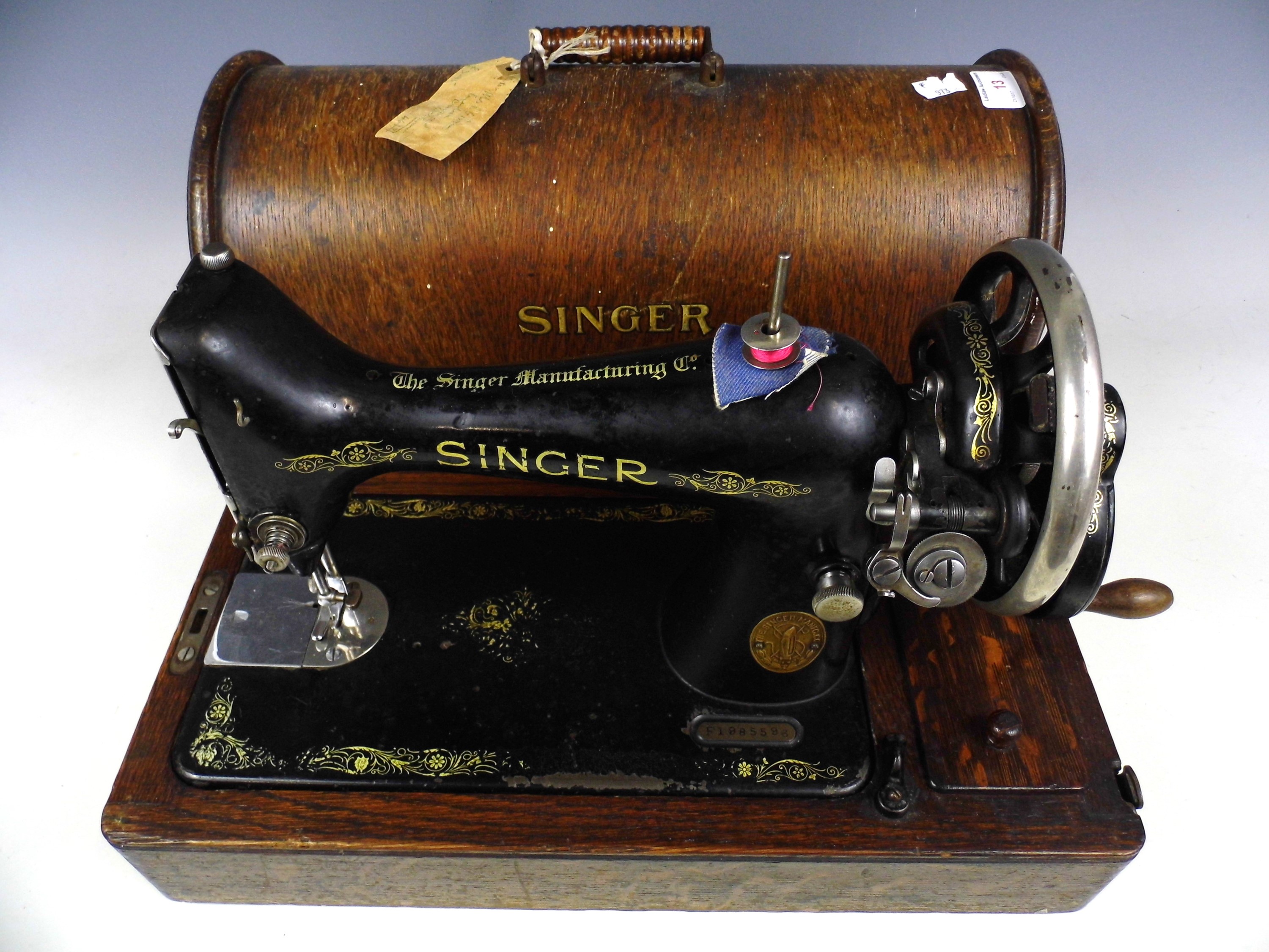 A vintage Singer sewing machine