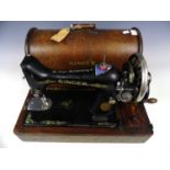 A vintage Singer sewing machine