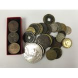 Sundry silver and other coins, including Chinese currency