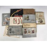 Vintage cigarette card albums featuring radio celebrities and film stars together with an Ace